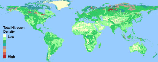 Soil total nitrogen density